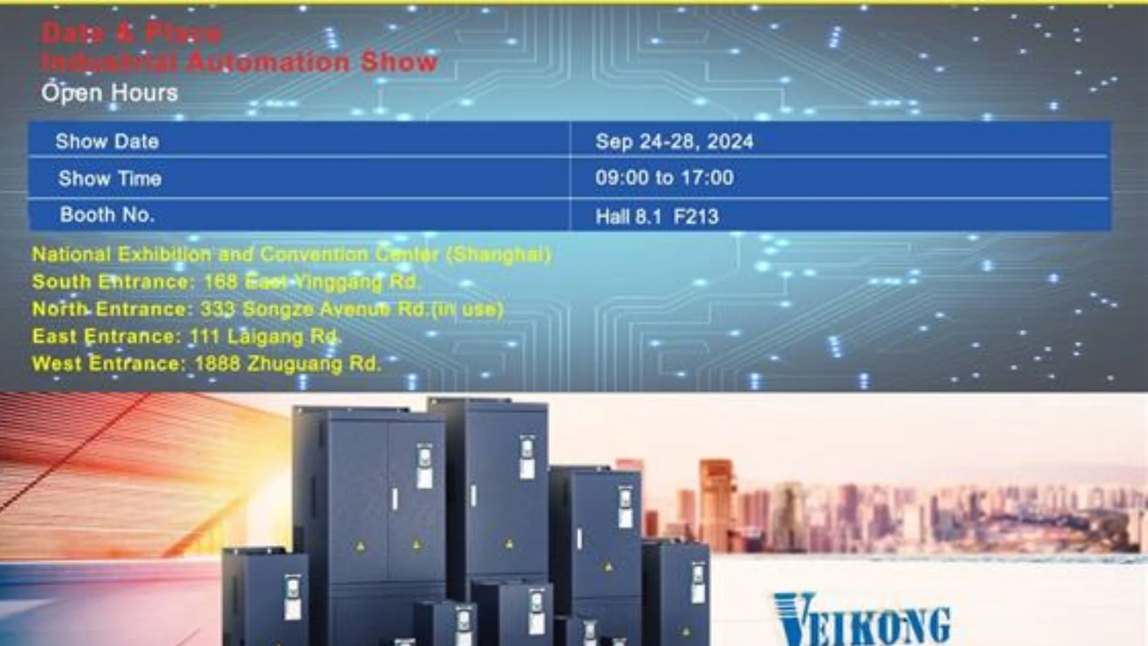 Banner for industry automation show